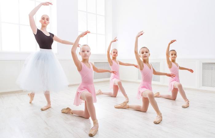 dance students posing during class time