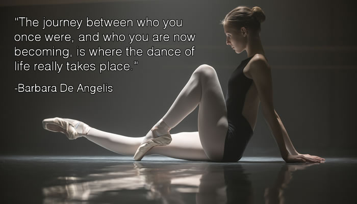 the journey between who you once were