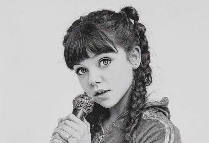 black and white teen girl comedian