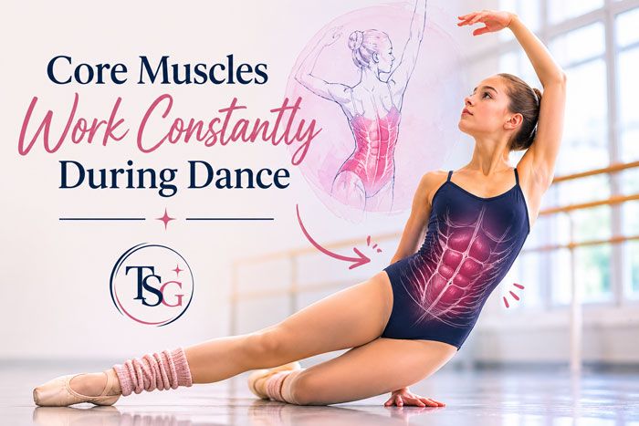 core muscles work constantly during dance