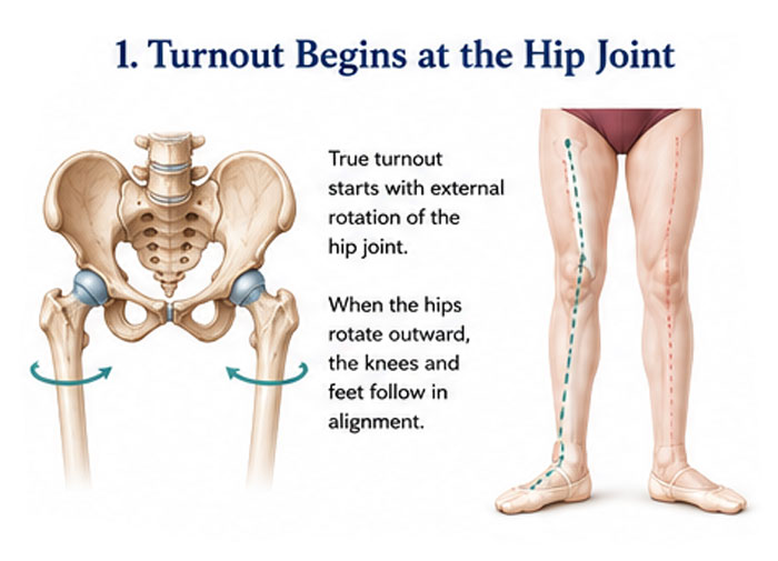 dance turnout begins at the hip joint