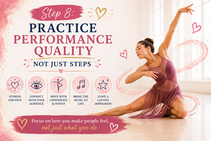 practice performance quality - not just steps