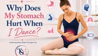 why does my stomach hurt so much when I dance
