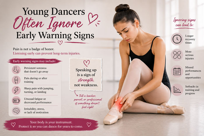 young dancers often ignore early warning signs